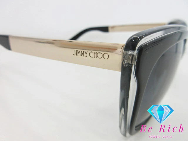 ジミーチュウ JIMMY CHOO サングラス OCTAVIA 19U ブラック スモーク グラデ スクエア プラスチック ニッケル アイウェア メガネ 小物 オクタヴィア  【中古】【送料無料】sh1591