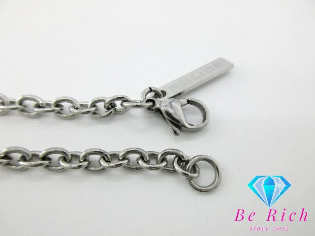 ポリス POLICE 羽 フェザー モチーフ デザイン ネックレス  シルバー SS ステンレス ボーイズ  ペンダント アクセサリー 【中古】【送料無料】 sh1592