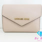 マイケルコース MICHAEL KORS 三つ折り財布 32F9GJ6DIL ピンク ベージュ レザー MK ロゴ 二つ折り財布 コンパクト ミニ ウォレット  【中古】【送料無料】 sh1608