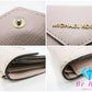 マイケルコース MICHAEL KORS 三つ折り財布 32F9GJ6DIL ピンク ベージュ レザー MK ロゴ 二つ折り財布 コンパクト ミニ ウォレット  【中古】【送料無料】 sh1608