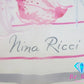 NINA RICCI ニナリッチ シースルー スカーフ ピンク マルチカラー フラワー 花柄 NR ロゴ シルク 絹 巻物 小物 【中古】【送料無料】 sh1663