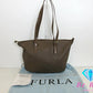 フルラ FURLA トートバッグ ショルダーバッグ ブラウン ベージュ レザー ロゴ ハンドバッグ 鞄  【中古】【送料無料】 sh1674