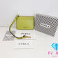 フルラ FURLA キーリング 付 コインケース パス ケース 黄色 イエロー レザー 小銭入れ カード入れ 名刺入れ ビジネス 小物   【中古】【送料無料】sh1693