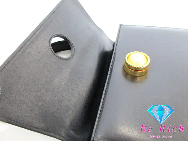 ミラショーン mila schon 2way ハンドバッグ ショルダーバッグ 黒 ブラック レザー ロゴ 手提げ 斜め掛け 鞄  【中古】【送料無料】 sh1705