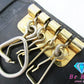 ニナリッチ NINA RICCI 4連 キーケース ブラック 黒 レザー NR ロゴ キーホルダー アクセサリー 小物  【中古】【送料無料】sh1709