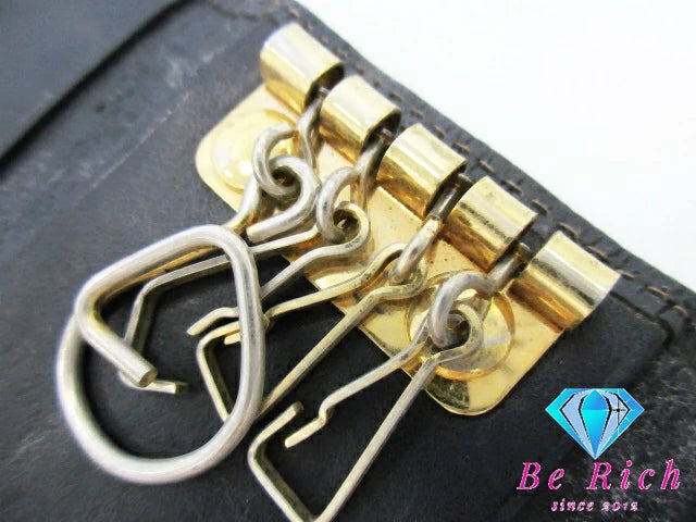 ニナリッチ NINA RICCI 4連 キーケース ブラック 黒 レザー NR ロゴ キーホルダー アクセサリー 小物  【中古】【送料無料】sh1709