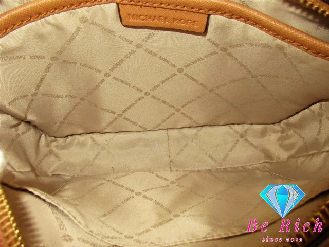 マイケルコース MICHAEL KORS ショルダーバッグ 35F8GTTC2B バニラ エイコーン アイボリー ホワイト 白 ブラウン 茶 PVC レザー MK モノグラム ロゴ スクエア ポシェット クロスボディ 斜め掛け 鞄  【中古】【送料無料】 sh1725