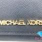 マイケルコース MICHAEL KORS スリム ビジネス カードケース カード入れ 名刺入れ 35H6GTVD2L1 ブラック 黒 レザー ロゴ 小物  【中古】【送料無料】 sh1733