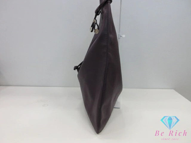 フォリフォリ Folli Follie トートバッグ パープル 紫 レザー ナイロン ロゴ ハンドバッグ ショルダーバッグ 肩掛け 鞄  【中古】【送料無料】 sh1769