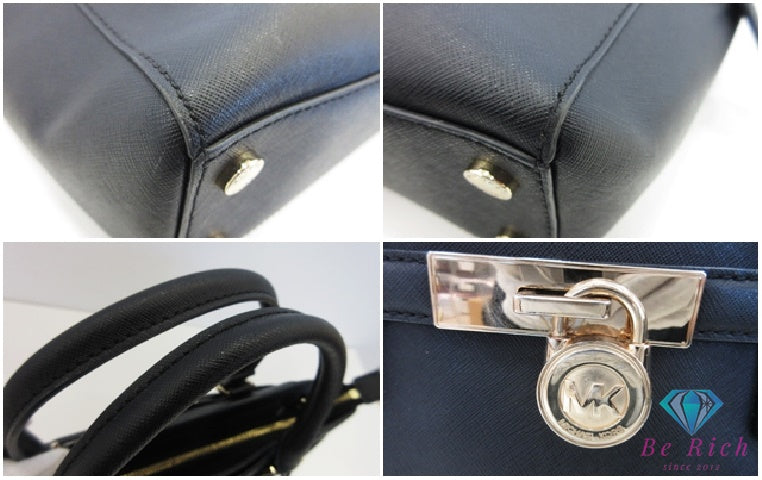 マイケルコース MICHAEL KORS ハンドバッグ トラベラー ミディアム ジップ トートバッグ 35F7GHXT2L 001 ブラック 黒 レザー MK ロゴ ショルダーバッグ 鞄  【中古】【送料無料】 sh1783