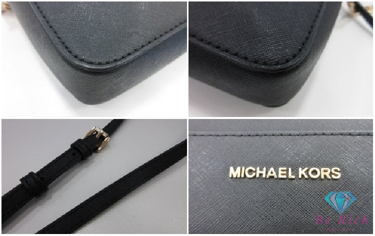 マイケルコース MICHAEL KORS ショルダーバッグ 35TBGTTC9L ブラック 黒 レザー ロゴ スクエア ポシェット クロスボディ 斜め掛け 鞄  【中古】【送料無料】 sh1784