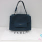 フルラ FURLA ハンドバッグ カプリッチョ F6877 ダーク グリーン ネイビー 紺 レザー ロゴ ショルダーバッグ ワンショルダー バッグ 肩掛け 鞄   【中古】【送料無料】 sh1788