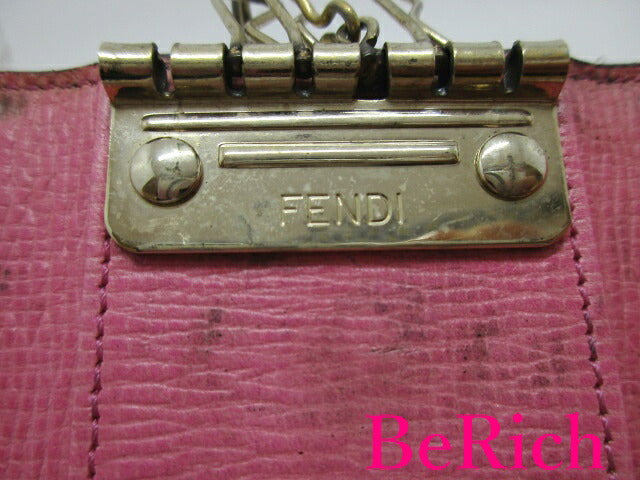 フェンディ FENDI 8AP079 6連 キーケース 茶 ブラウン PVC ズッカ ロゴ キーホルダー アクセサリー 小物 【中古】【送料無料】 bc1812