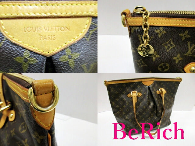 ルイ ヴィトン LOUIS VUITTON 2way トートバッグ ショルダーバッグ モノグラム パレルモGM M40146 茶 ブラウン ロゴ ハンドバッグ 肩掛け 鞄 【中古】【送料無料】 bk7514