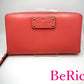 ケイトスペード kate spade 財布 ラウンドファスナー 長財布 WLRU1153 ピンク レザー ロング ウォレット 【中古】【送料無料】 bs3047