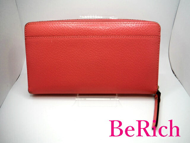 ケイトスペード kate spade 財布 ラウンドファスナー 長財布 WLRU1153 ピンク レザー ロング ウォレット 【中古】【送料無料】 bs3047