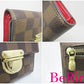 ルイ ヴィトン LOUIS VUITTON ダミエ エベヌ ポルト フォイユ コアラ N60005 PVC 茶 ブラウン 三つ折り財布 ミディアム ウォレット 【中古】【送料無料】 bs3058