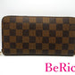 ルイ ヴィトン LOUIS VUITTON 二つ折り財布 ダミエ ジッピーウォレット N60015 エベヌ ラウンド ファスナー 長財布 ロング ウォレット 【中古】【送料無料】 bs3138