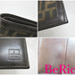 美品 フェンディ FENDI メンズ 二つ折り財布 01455 ズッカ ロゴ ブラウン 茶 キャンバス レザー コンパクト ウォレット 【中古】【送料無料】 bs3158