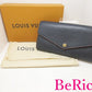ルイ ヴィトン LOUIS VUITTON 長財布 モノグラム アンプラント ポルト フォイユ サラ M62125 マリーヌルージュ 紺 ネイビー レザー LV ロゴ 二つ折り財布 ロング ウォレット 【中古】【送料無料】bs3176