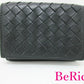 ボッテガヴェネタ BOTTEGA VENETA 三つ折り財布 イントレチャート レザー 黒 ブラック コンパクト ウォレット  【中古】【送料無料】bs3280