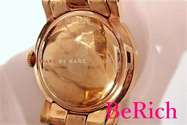 マークバイマークジェイコブス MARC BY MARC JACOBS レディース 腕時計 MBM3221 エイミー クリスタル モカ ベージュ 文字盤 SS ピンク ゴールド ブレス ラインストーン アナログ クォーツ QZ ウォッチ 時計 婦人 【中古】【送料無料】 bt1456