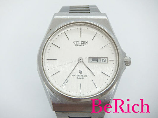 シチズン CITIZEN メンズ 腕時計 4-795709 シルバー 文字盤 SS デイデイト アナログ クォーツ QZ ウォッチ 【中古】【送料無料】 ht4052