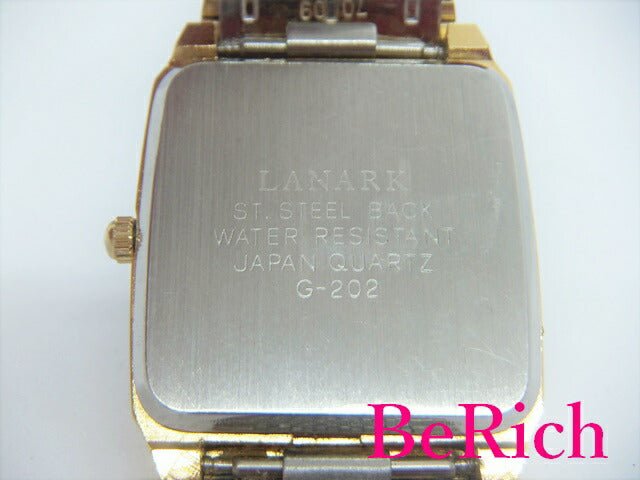 LANARK メンズ 腕時計 G-202 シルバー 文字盤 SS ゴールド クォーツ アナログ ウォッチ 【中古】【送料無料】 ht4069