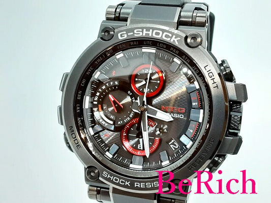 カシオ CASIO G-SHOCK ジーショック メンズ 腕時計 MTG-B1000B 黒 ブラック 文字盤 SS 樹脂 クロノグラフ デイト ソーラー 電波 クォーツ QZ 【中古】【送料無料】ht4583
