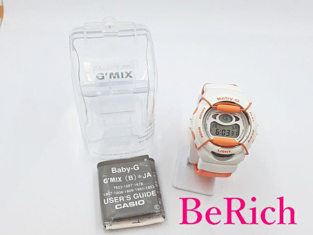 カシオ CASIO G-SHOCK Baby-G 腕時計 BGM-100 白 ホワイト 文字盤 SS 樹脂 レザー ブレス ロゴ デジタル – Be  Rich公式オンラインストア