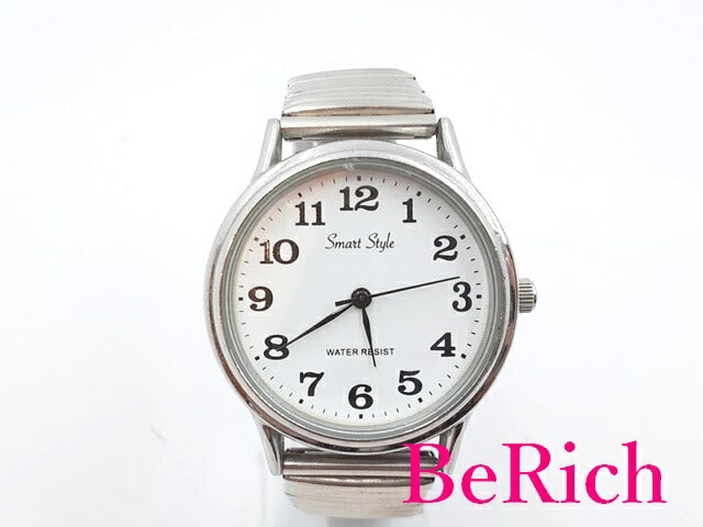 スマート スタイル Smart Style メンズ 腕時計 SSW-001A 白 ホワイト 文字盤 SS ブレス アナログ クォーツ QZ ウォッチ 【中古】【送料無料】 ht4755