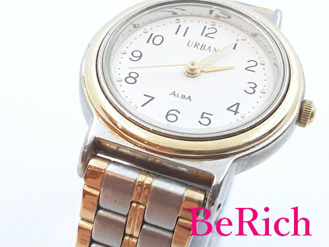 セイコー SEIKO アルバ ALBA レディース 腕時計 V701-1L30 アイボリー 文字盤 SS ブレス クォーツ QZ ウォッチ 【中古】【送料無料】 ht4766