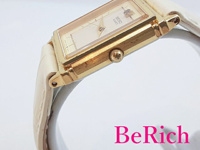 セイコー SEIKO レディース 腕時計 7321-5660 白 ホワイト 文字盤 SS レザー ブレス アナログ QZ ウォッチ  【中古】【送料無料】 ht4818