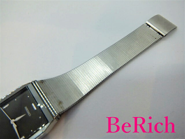 セイコー SEIKO レディース 腕時計 5P30-5000 黒 ブラック 文字盤 SS シルバー ブレス アナログ ウォッチ QZ 【中古】【送料無料】 ht2973