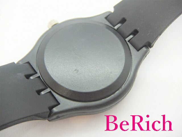 ニューエラ NEWERA メンズ腕時計 ゴールド 文字盤 樹脂 プラスチック 黒 ブラック アナログ クォーツ QZ 【中古】【送料無料】 ht3582