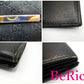 グッチ GUCCI Wホック 長財布 112715 GG シマ 黒 ブラック レザー ロゴ 二つ折り財布 ロング ウォレット 【中古】【送料無料】bs2605