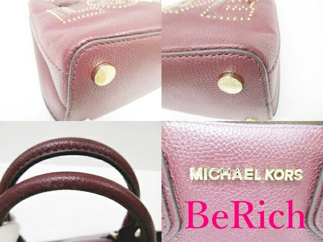 マイケルコース MICHAEL KORS 2way ハンドバッグ ショルダーバッグ 35H8GAFM2L LOVE メッセンジャー メルロー ボルドー ワイン パープル ロゴ ポシェット ミニバッグ 鞄  【中古】【送料無料】 sh1431