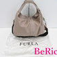 フルラ FURLA 2way ショルダーバッグ ハンドバッグ ピンク ベージュ レザー ロゴ 斜め掛け 鞄  【中古】【送料無料】 sh1563